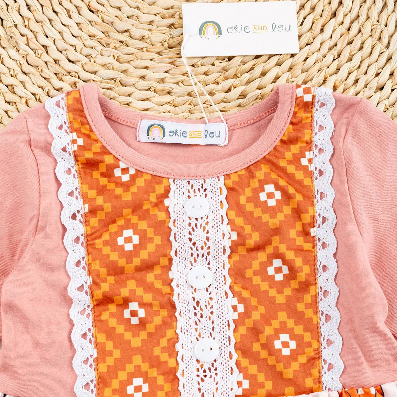 Okie + Lou - Girls Pumpkin Spice And Everything Nice Dress