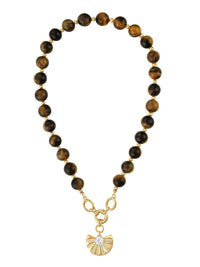 Kinsey Designs - Tarra Gemstone Open Clasp Fan Necklace
