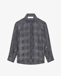 IRO Valmu High Collar Shirt in black lurex - women's shirt - view 5