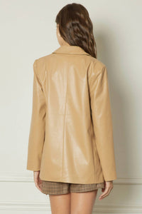 Entro - Happy Hour Faux Leather Blazer