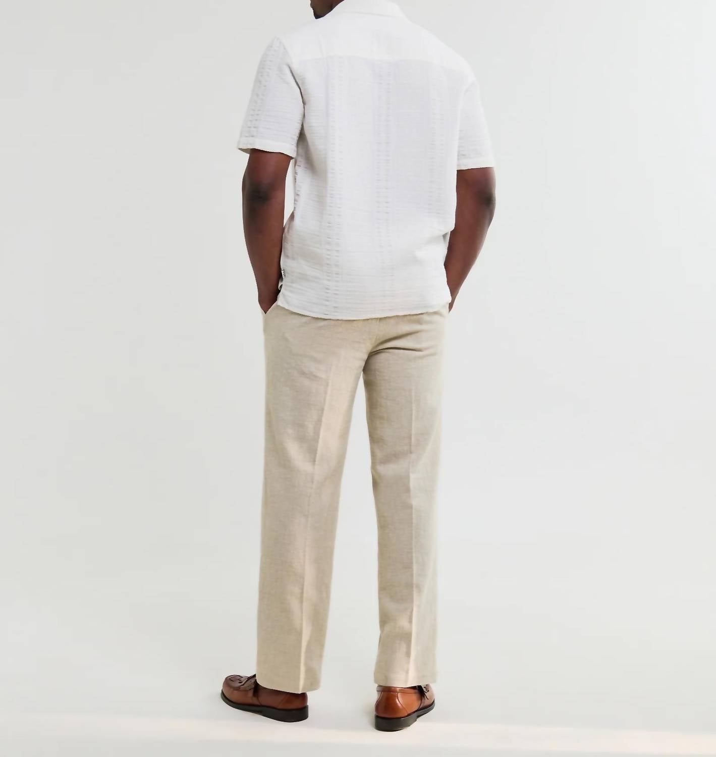 Wax London - Didcot Double-weave Seersucker Short-sleeve Shirt