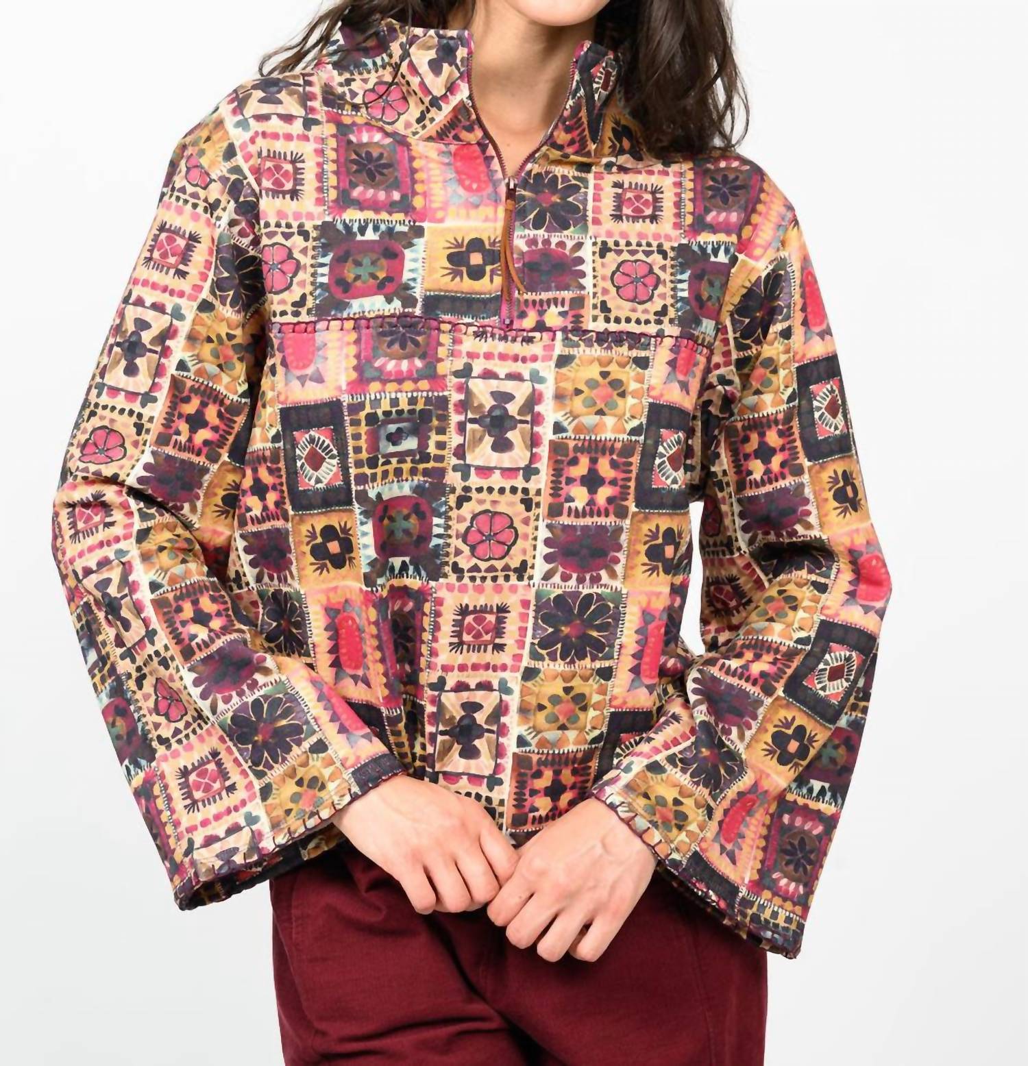 Ivy Jane - Zip Front Terry Popover Top