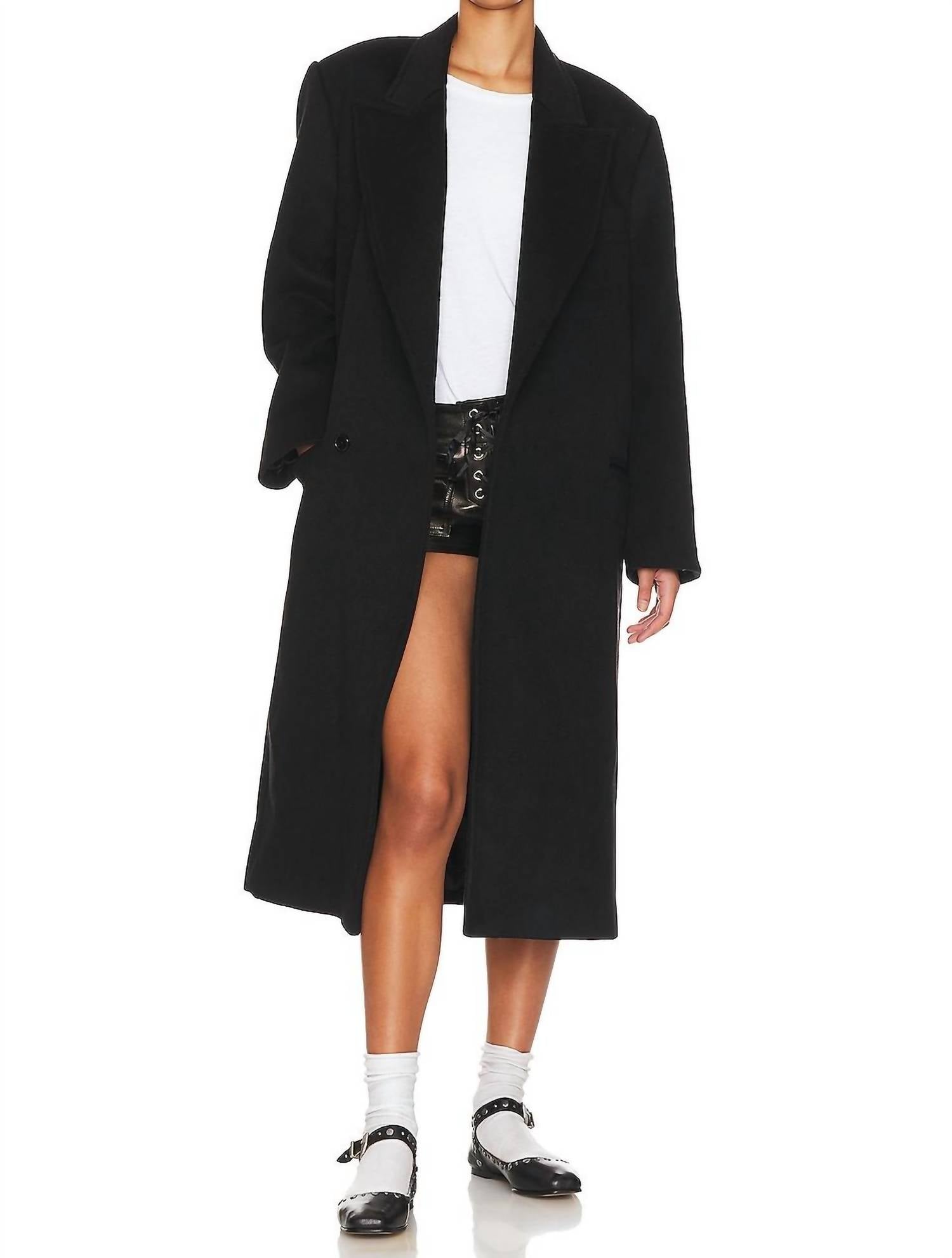 Eb Denim - Leather Micro Lace Up Shorts