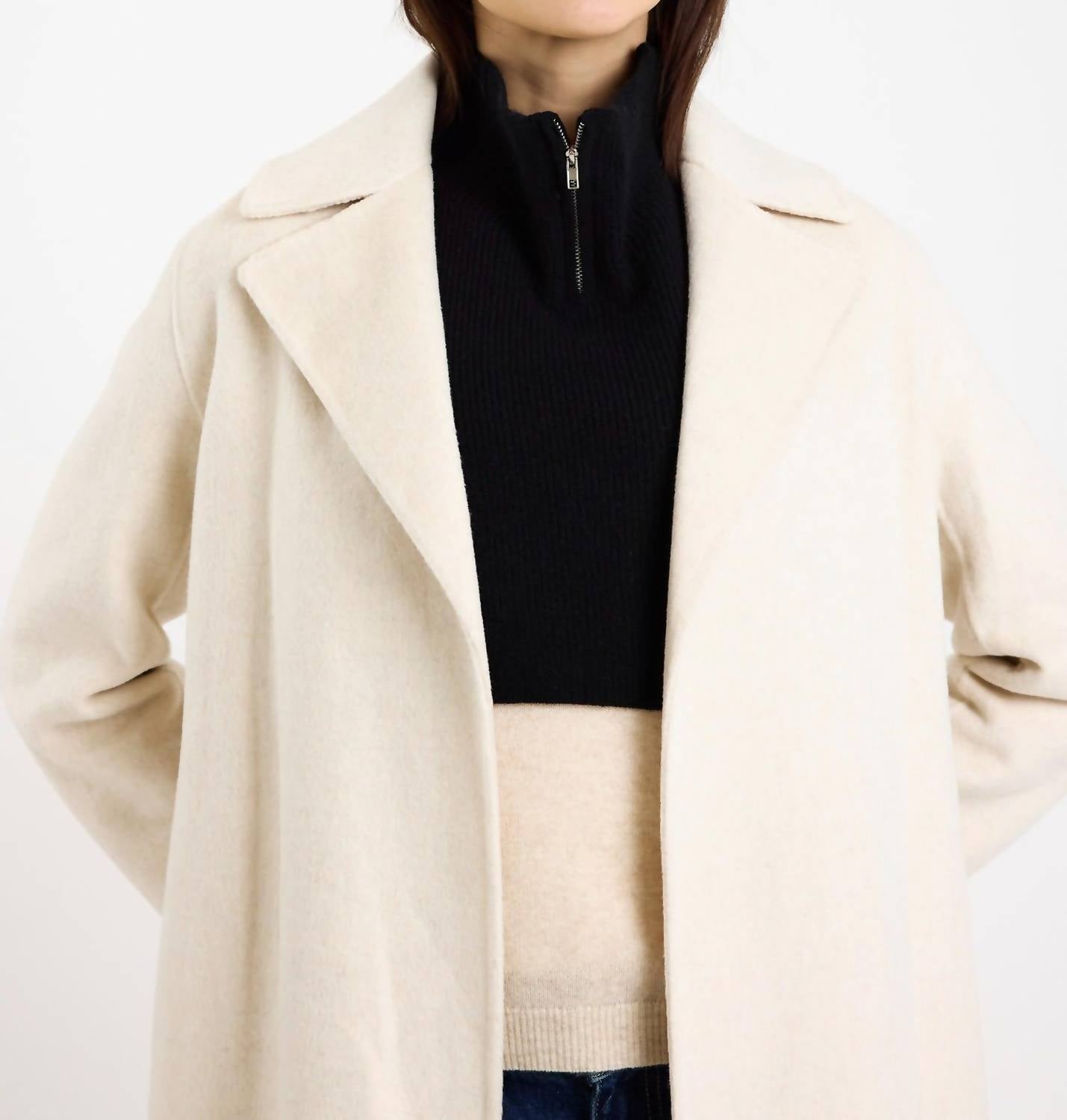 Brodie Cashmere - Knitted Half-zip Collar Dickey