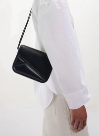 WANDLER Women's Oscar Medium Trunk Bag in black leather - women's bag - view 4