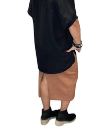 Wishlist - Thick Ribbed Midi Back Slit Sweater Skirt