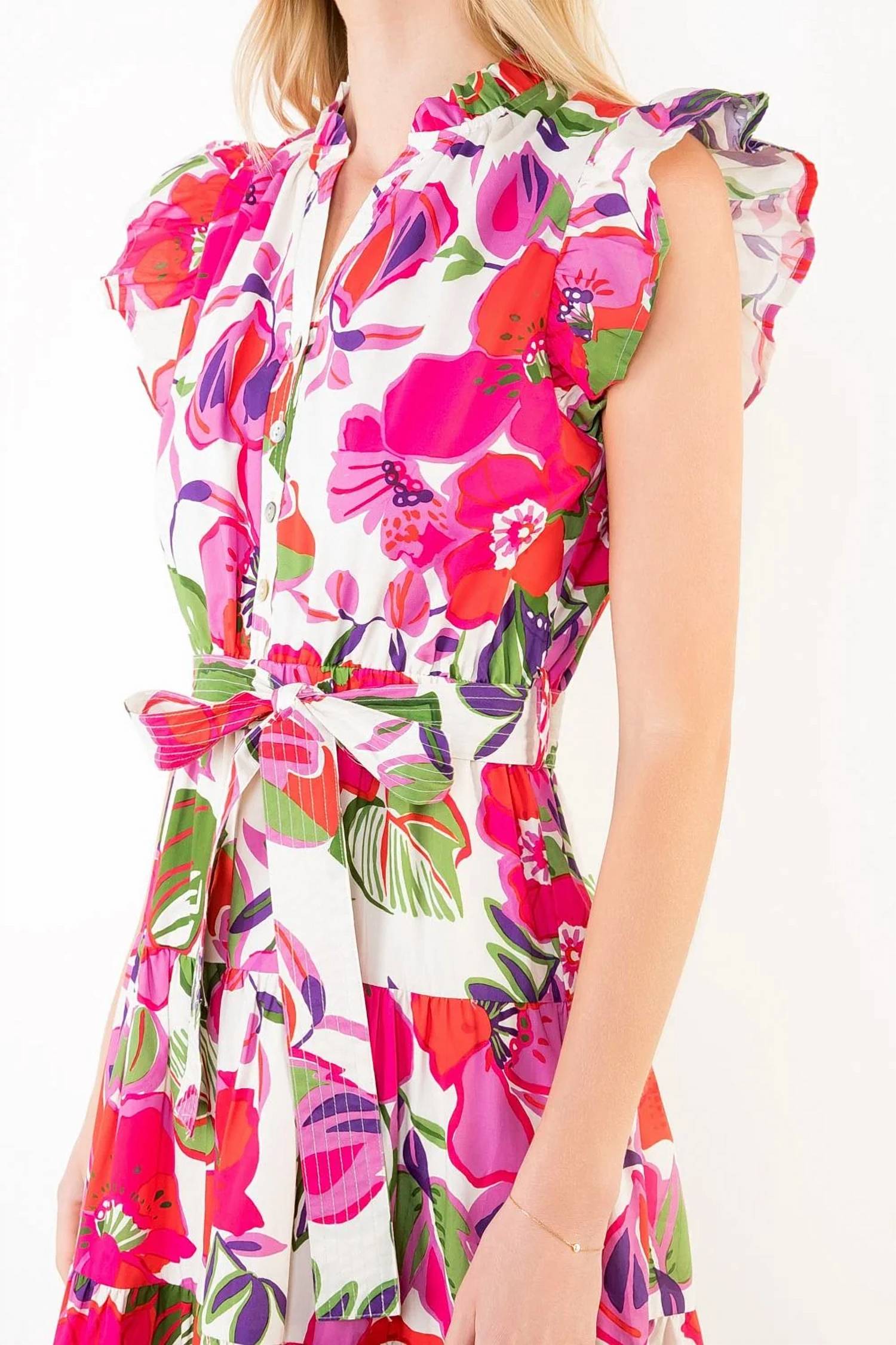 Thml - Flutter Sleeve Floral Dress