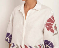 Greek Archaic Kori - Mini Peacock Short Sleeve Shirt