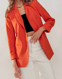 Urban Daizy - Simple Structured Blazer With Welt Pockets