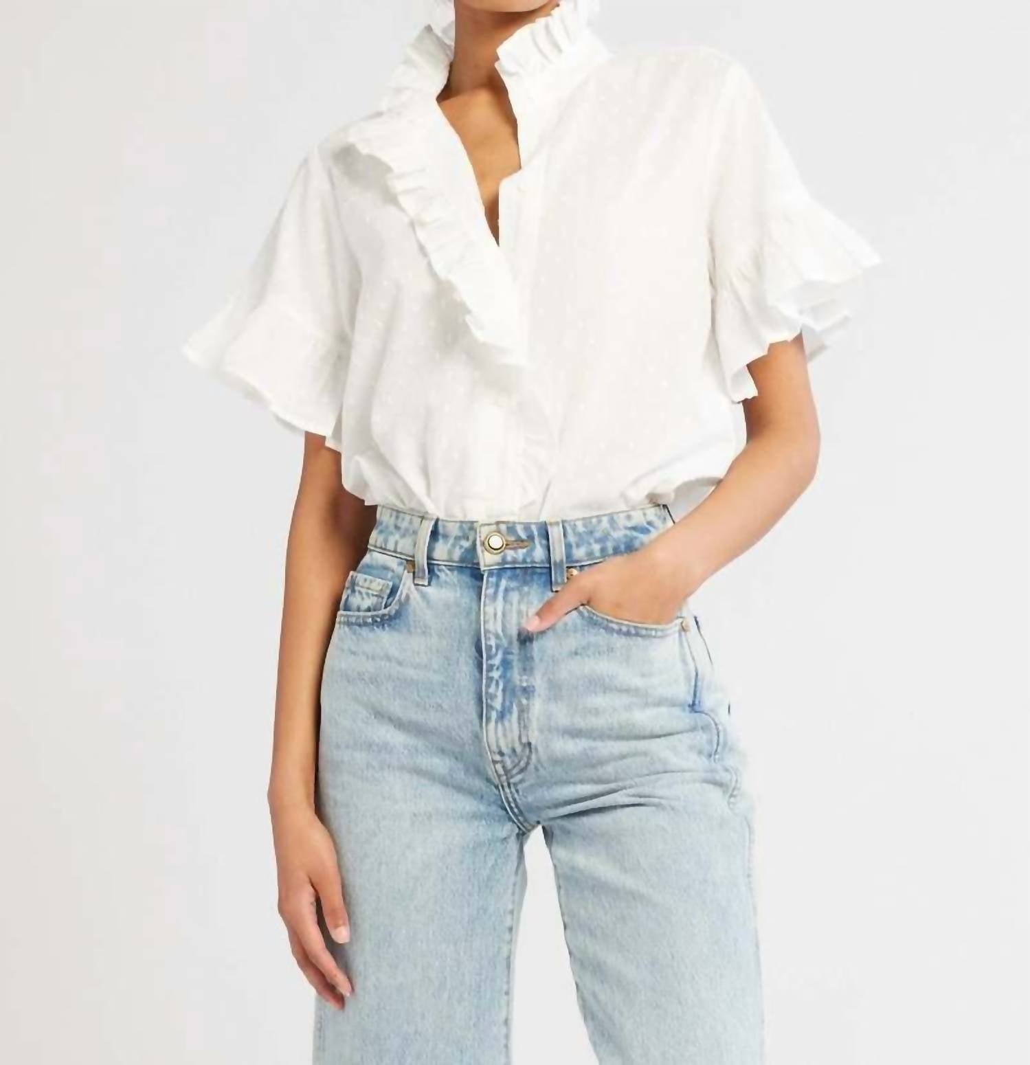 Mille - Vanessa Swiss Dot Top