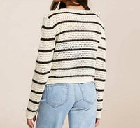 Z Supply Kit Stripe Sweater in beige - women's sweater - alternate view