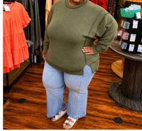 Zenana - Brushed Hacci Sweater - Plus