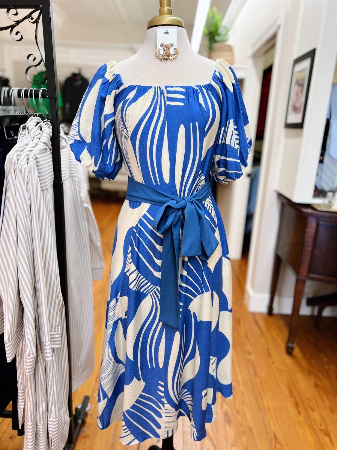 Jade - Off-Shoulder Flared Midi Dress