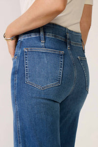 Frame - The Seamed Wide Trouser Crop Jean