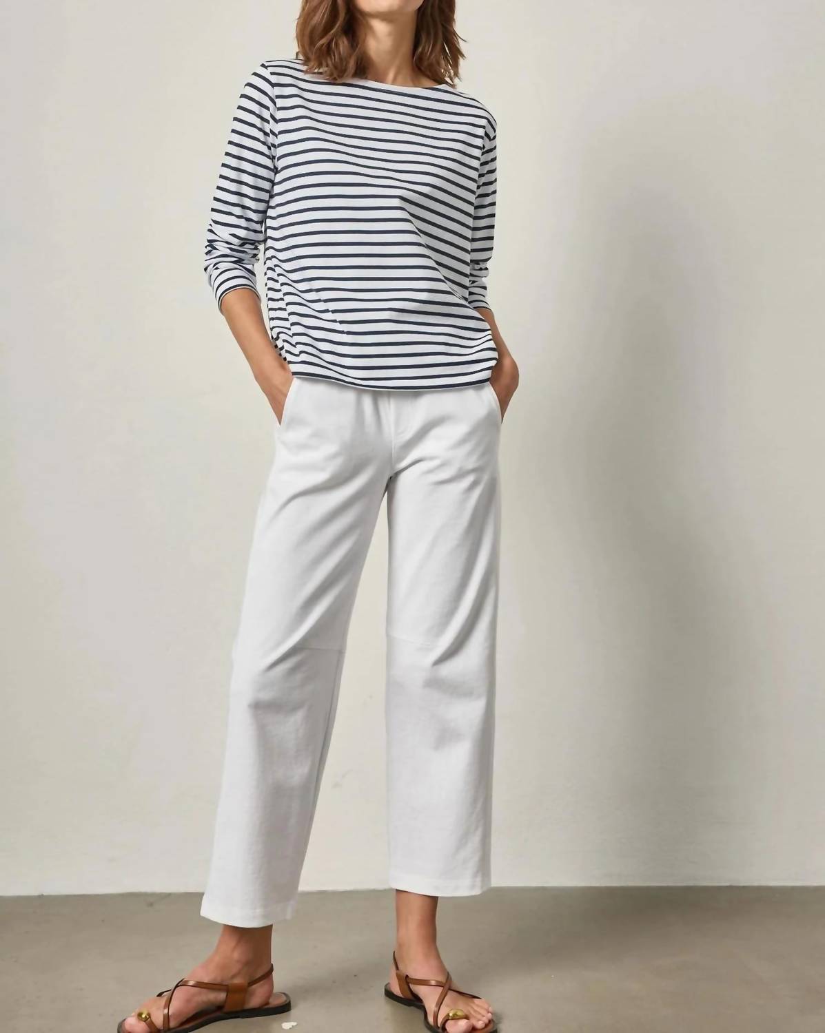 Lilla P - Striped Boatneck Top