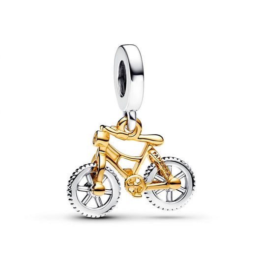 Pandora - Women's Two-tone Spinning Wheels Bicycle Dangle Charm