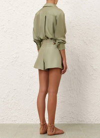 Zimmermann - Luna Wool Silk Tailored Shorts