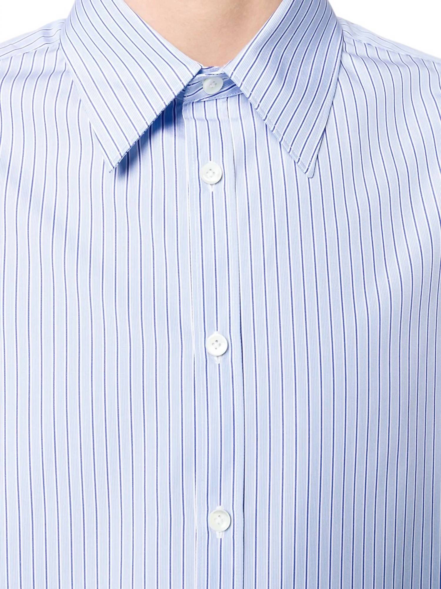 Valentino - Long Sleeve Button Up Striped Shirt