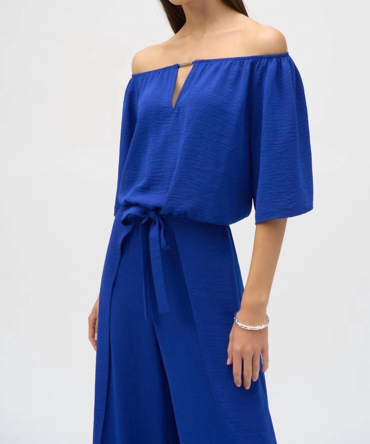 Joseph Ribkoff - Off-shoulder Culotte Jumpsuit