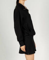 Before You Collection Tila Butter Modal Skort in black - women's shorts - detail view