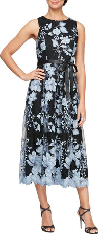 Alex Evenings - Floral embroidered midi dress