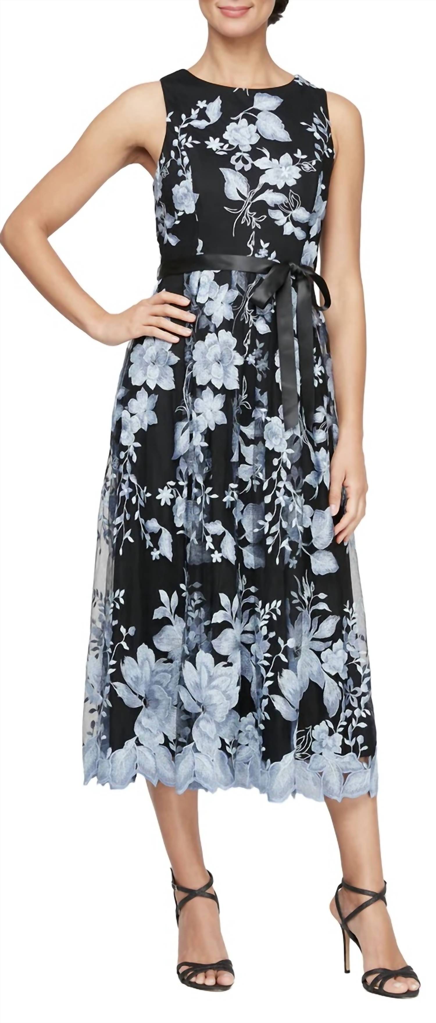 Alex Evenings - Floral embroidered midi dress