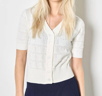 Apricot - Women's Stripe Cardigan