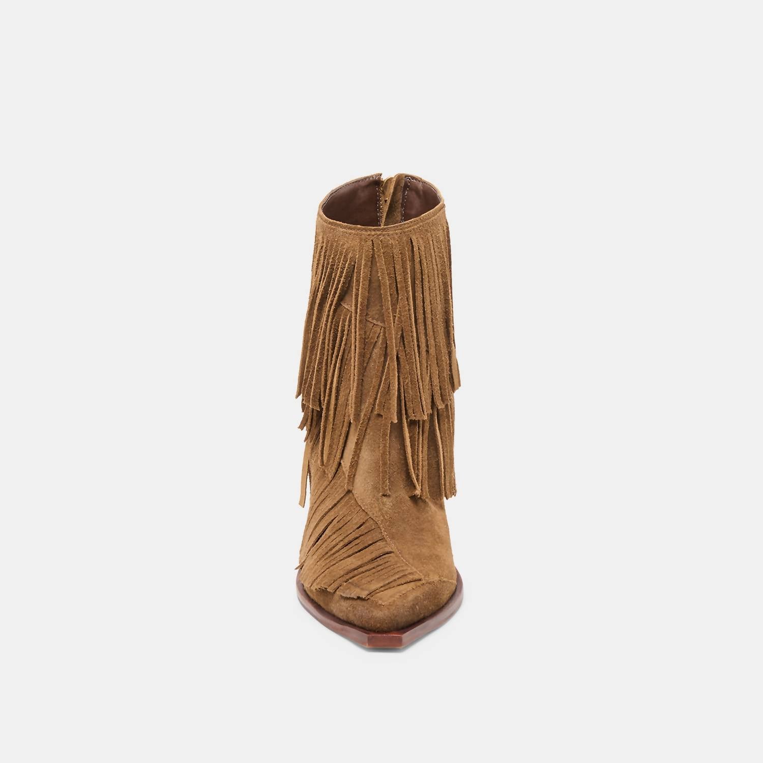 Dolce Vita Women's Torey Fringe Bootie in chestnut suede - women's shoe - view 4