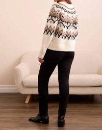 Tribal - Fair Isle Button Front Sweater