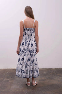 Moon River - Sleeveless Printed Midi Dress