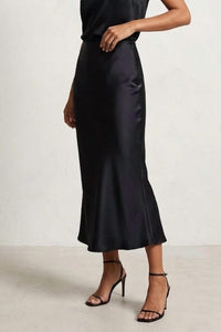 The Burgess Collection - Hadley Satin Midi Skirt