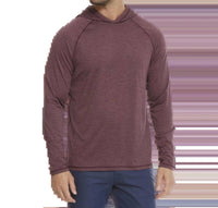 Flags & Anthem Vick Performance Hoodie in maroon heather - men's shirt