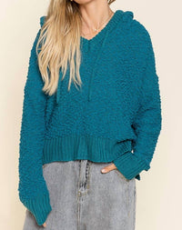 Pol - Textured Knit Hoodie