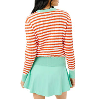 Addison Bay - Cotton Cable Knit Oxford Cardigan Sweater