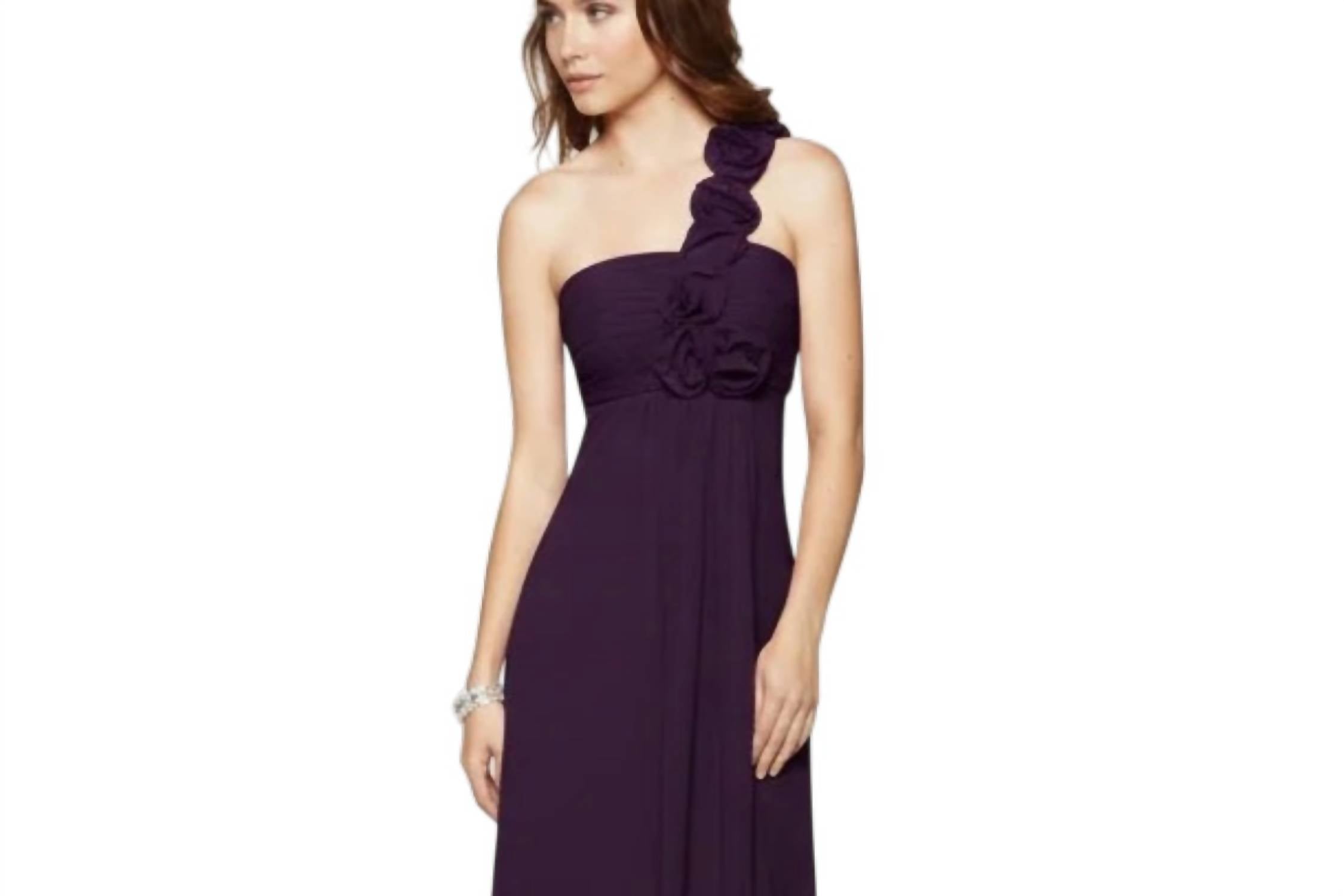 Last Dress - One-shoulder Chiffon Gown