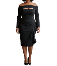 Chiara Boni - Scuba Cutout Midi Dress