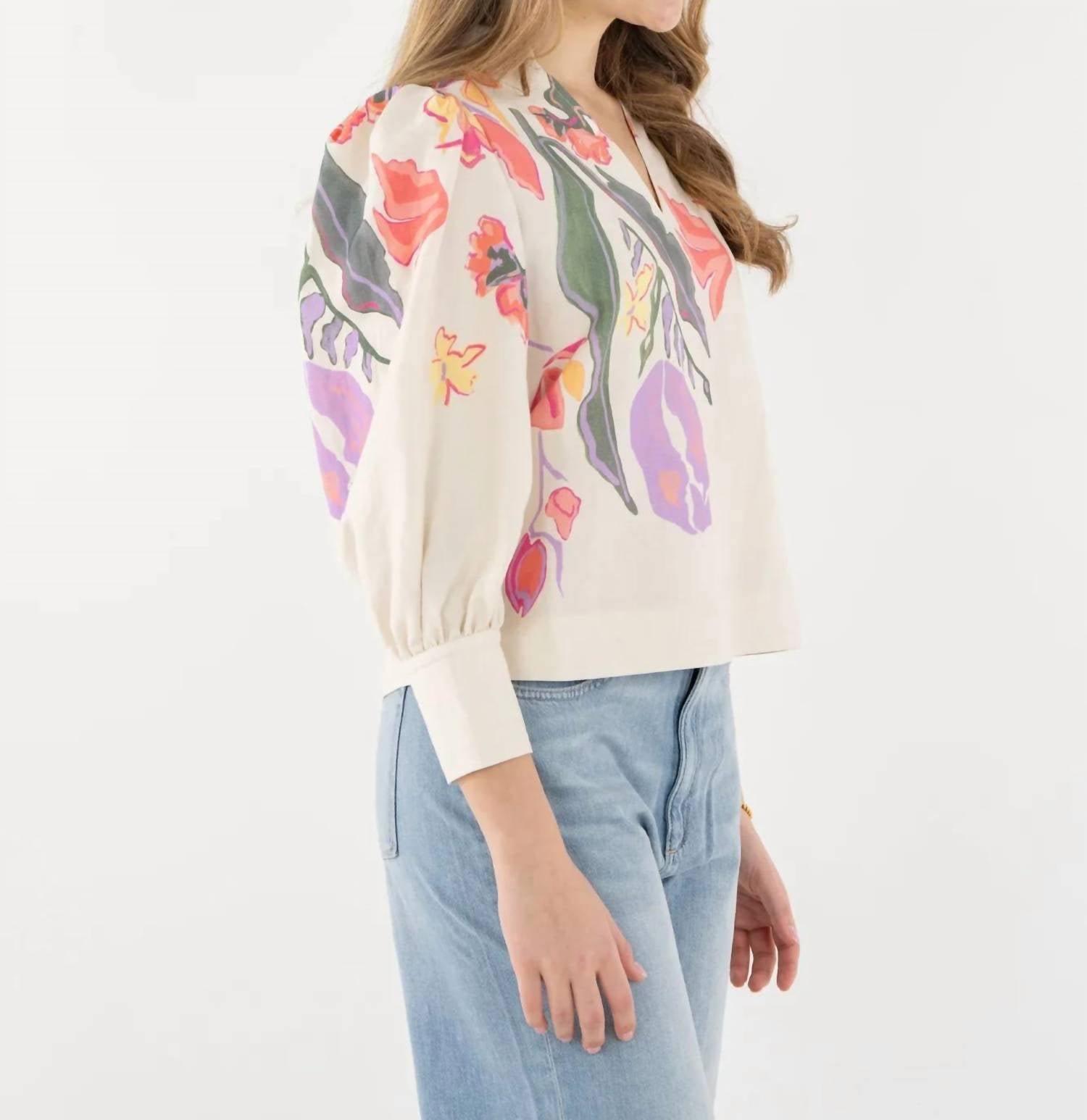 Emily Mccarthy - Hampton Blouson Sleeves Top