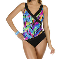 Longitude - Spliced Surplice One Piece Swimsuit
