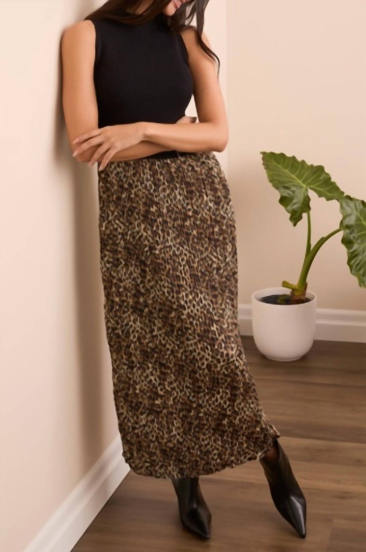 Tribal - Sleeveless Twofer Midi Dress