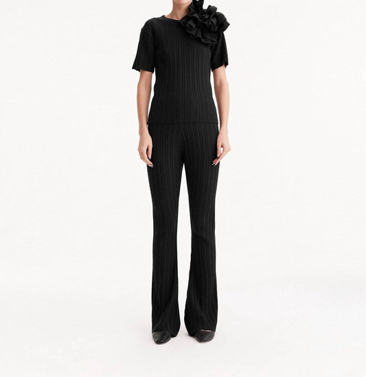 Theo The Label - Pallas Rib Knit Bootcut Pant
