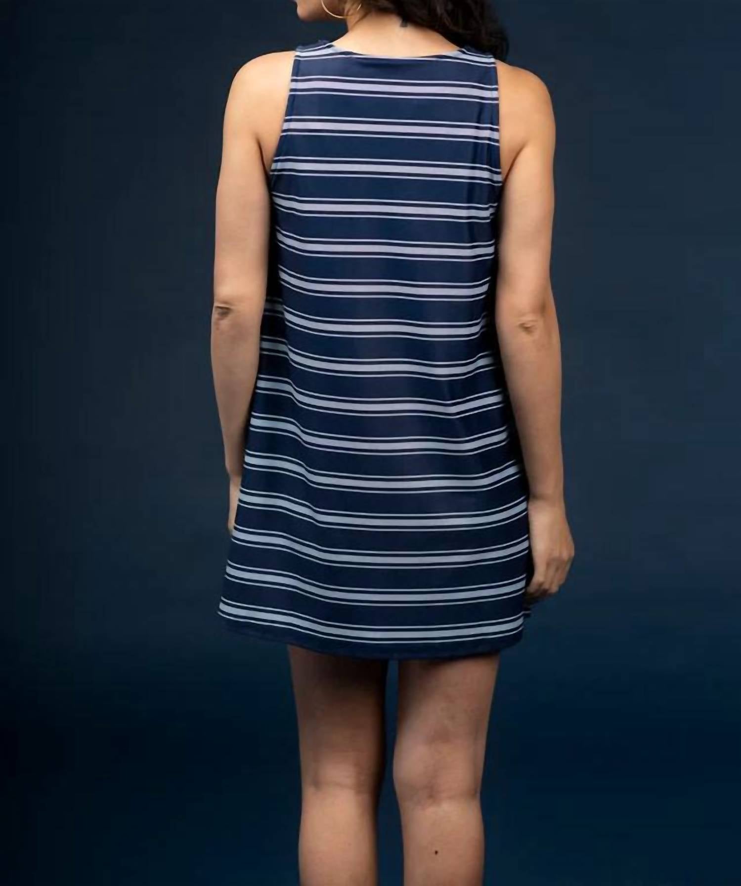 SMITH & QUINN Women's The Dorothy Dress in harbor stripe - women's dress - detail view