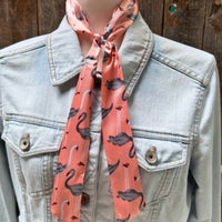 Rodeo Drive Conchos - Women's Flamingo Skinny Wild Rag Scarf