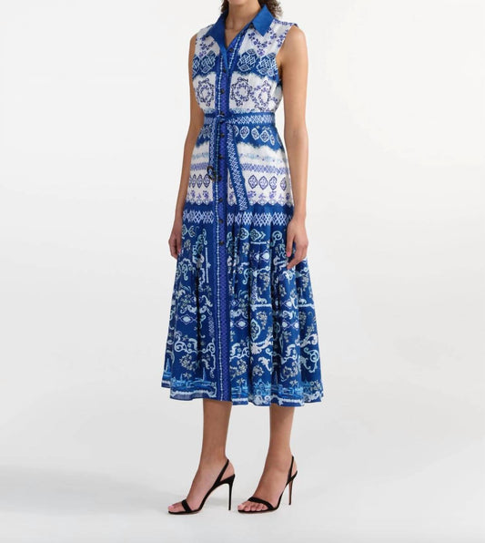 Saloni - Nya Sleeveless Midi Dress
