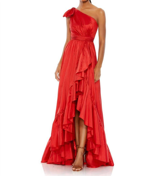 Mac Duggal - Asymmetrical One Sleeve Long Dress