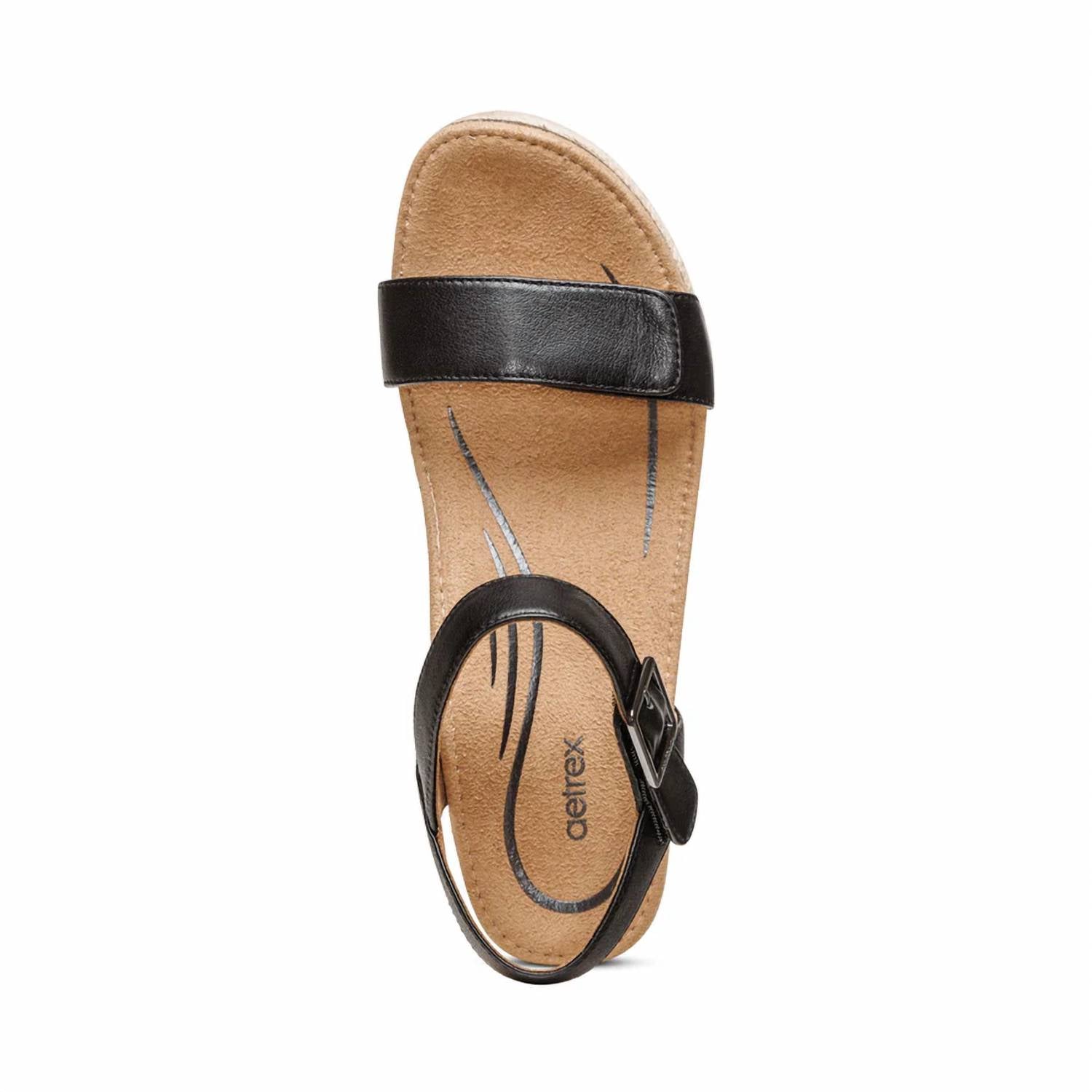 Aetrex - Sydney Quarter Strap Wedge Sandal