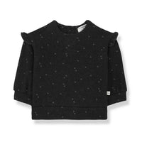 One More In the Family Baby's Celia Sweater in the family baby s celia sweater in anthracite - kids' sweater