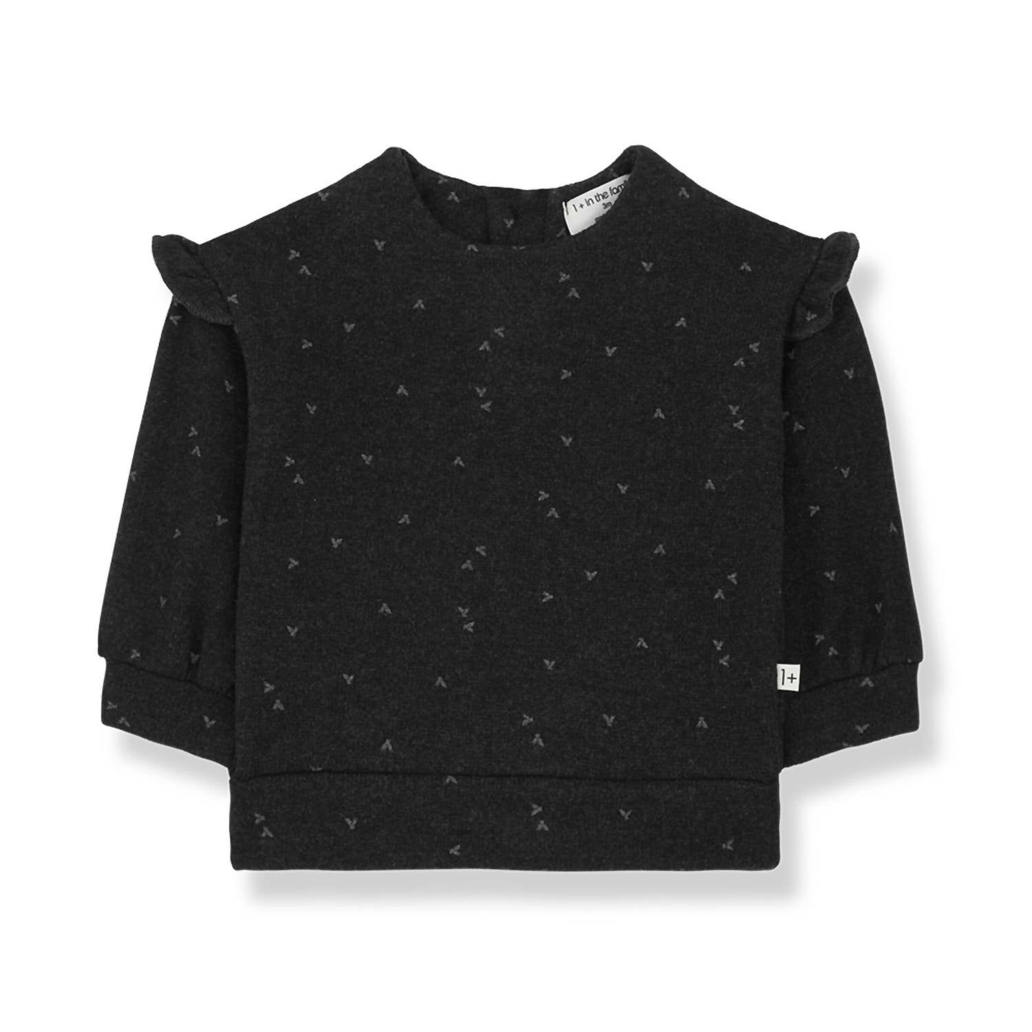 One More In the Family Baby's Celia Sweater in the family baby s celia sweater in anthracite - kids' sweater