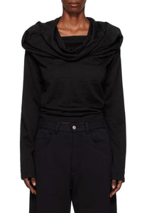 Maison Margiela - Folded Wool Long Sleeved Top