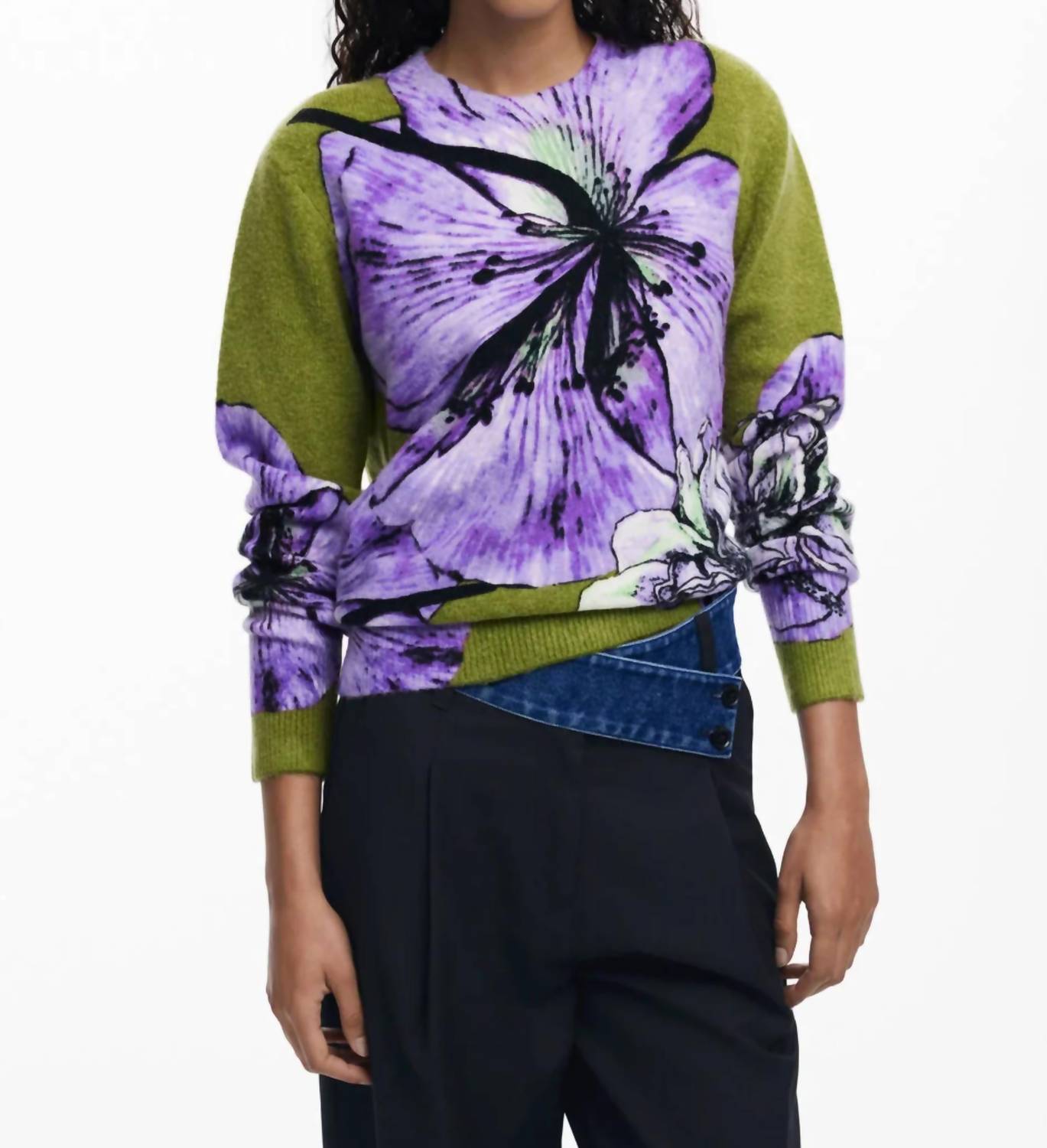 Desigual - Orquidea Lacroix Print Sweater