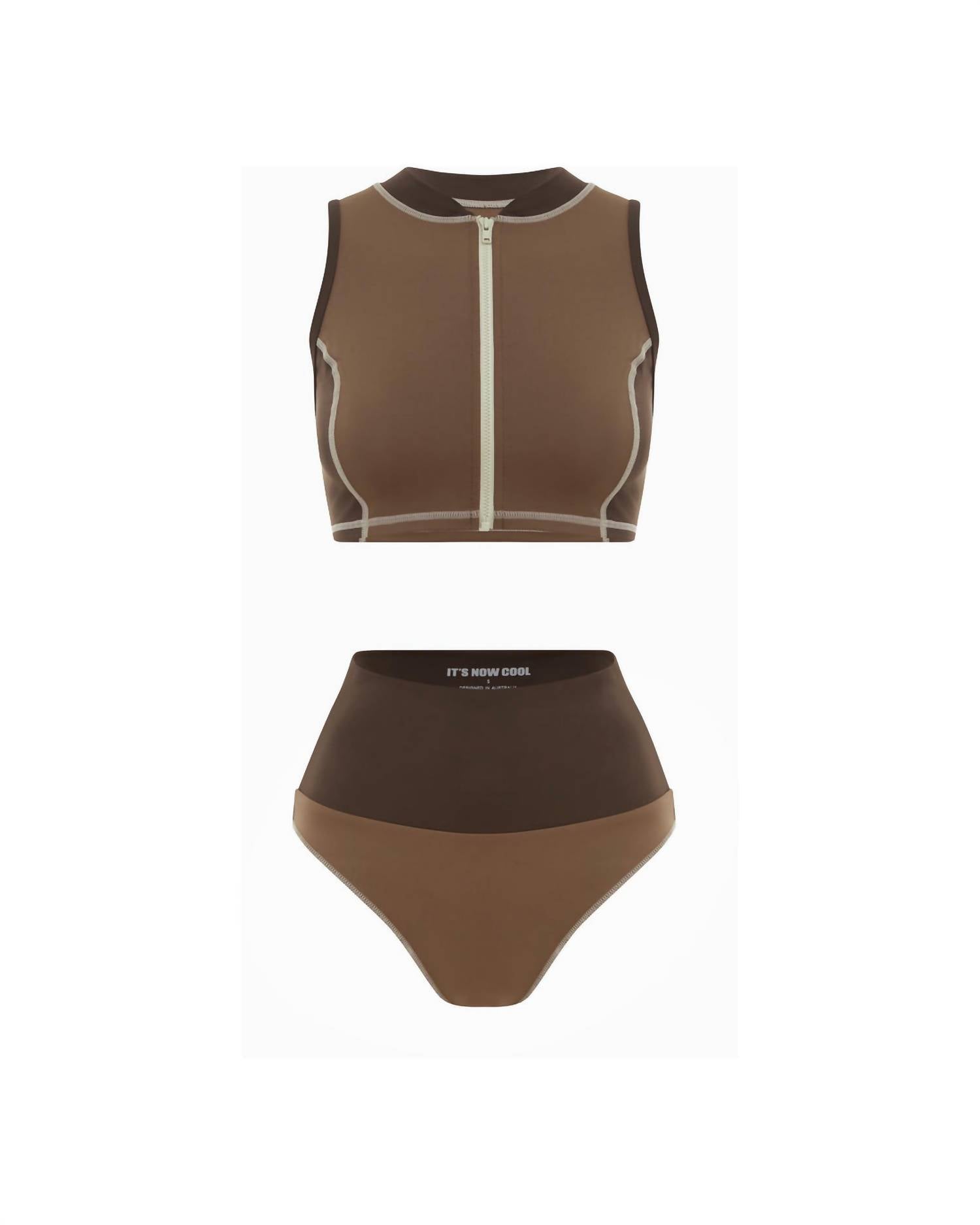 It'S Now Cool - Contour Zip Crop Top